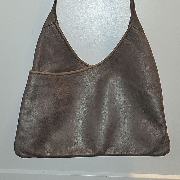 Anthropologie Lily and Lola Crossbody Distressed Leather Bag - Picture 2 of 12